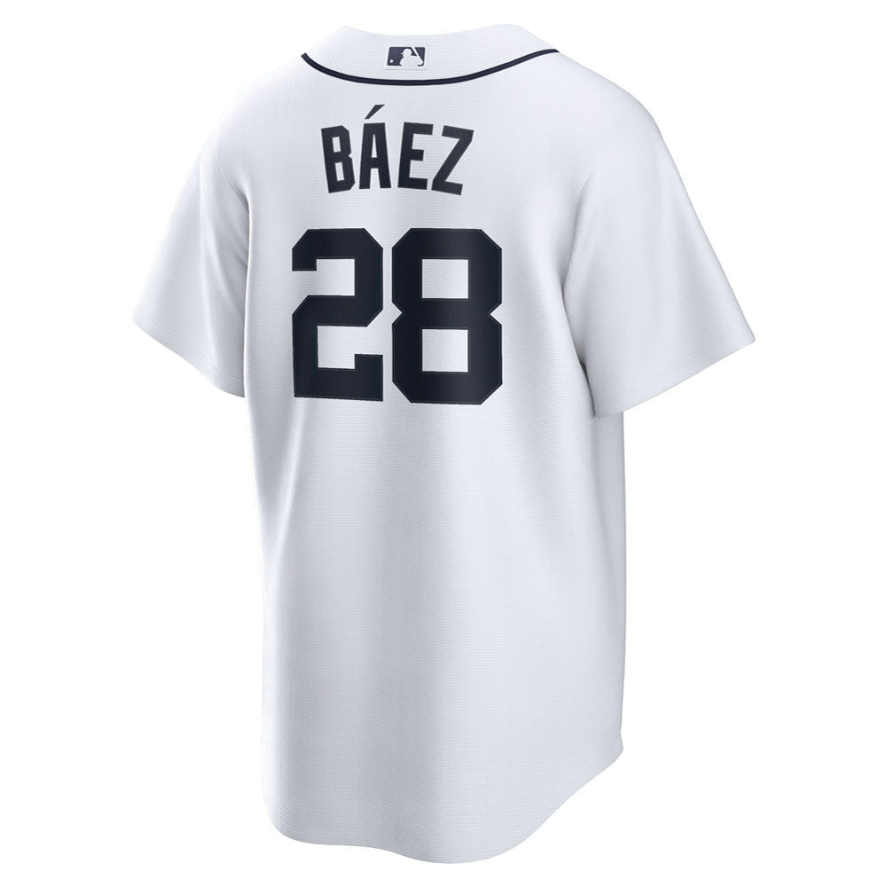 Men's Detroit Tigers Javier Baez Home Player Jersey - White