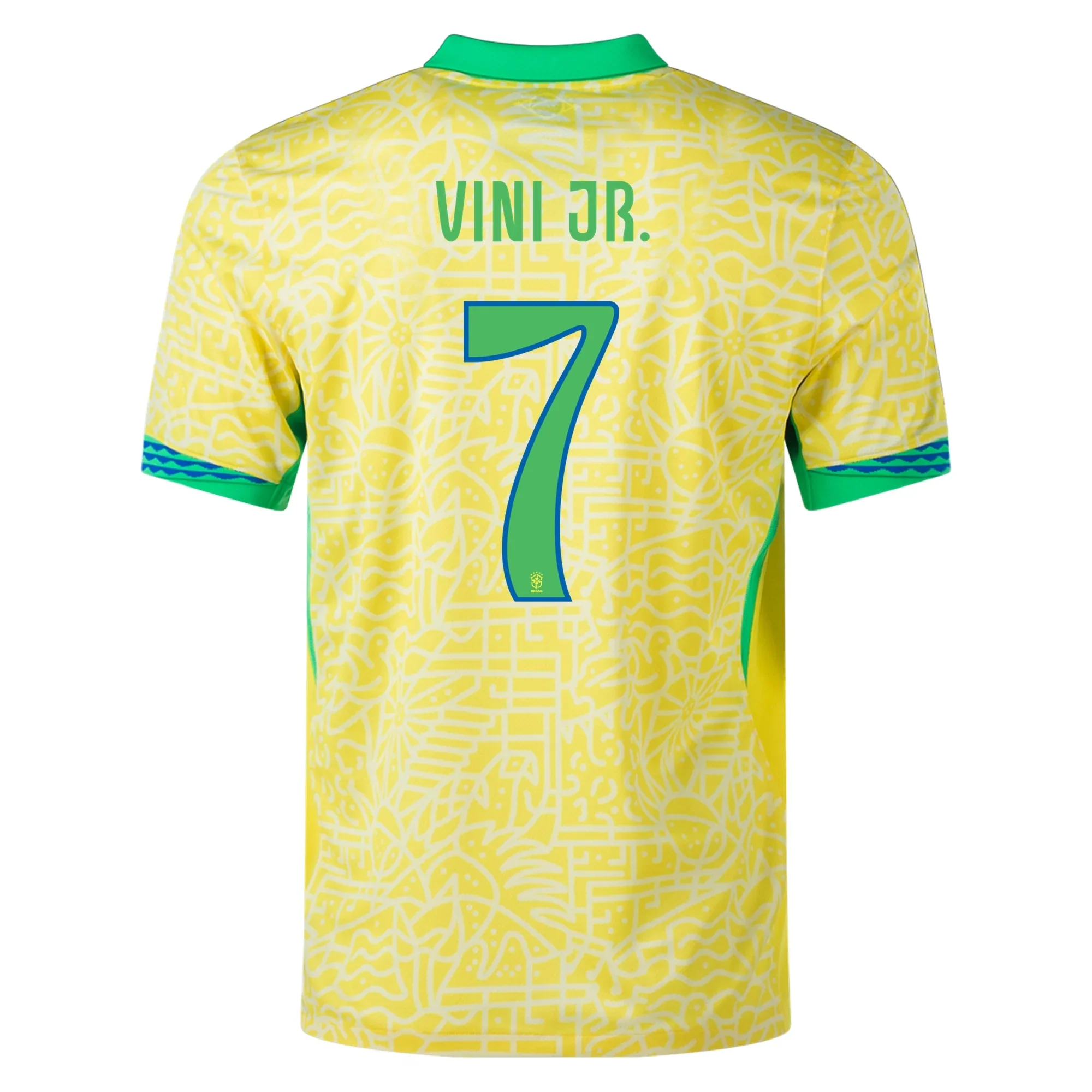 Nike Brazil Authentic Vini Jr. Home Jersey 24/25 (Dynamic Yellow/Lemon Chiffon/Green Spark)