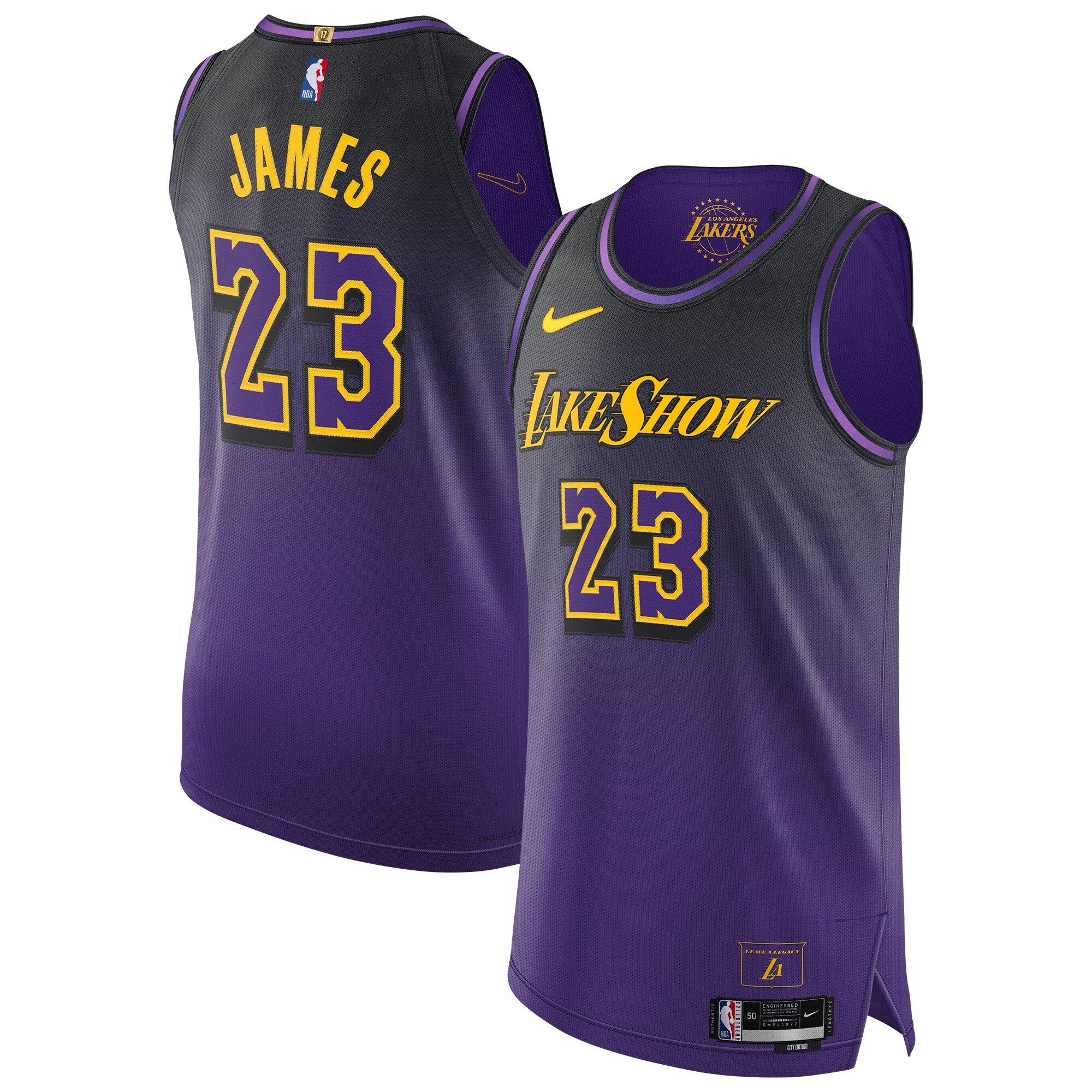Men's Los Angeles Lakers LeBron James Purple 2024/25  Player Jersey - City Edition