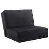 Giantex 5-Position Adjustable Floor Couch Sofa, Folding Convertible Sponge Padded Flip Chair w/Soft Suede Cover, 3-in-1 Guest Chaise Lounge Mattress Bed for Reading Gaming Sleeping, Black