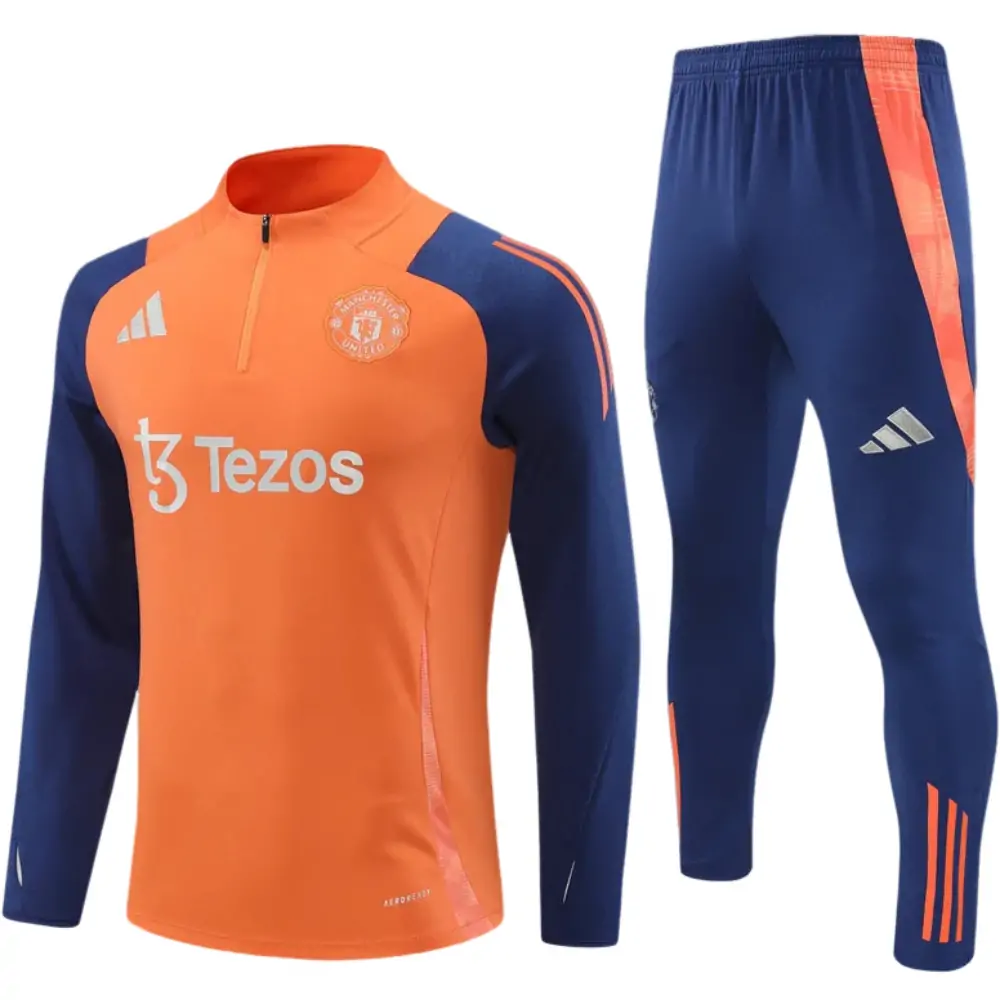 2024-25 Manchester United orange training kit for kids
