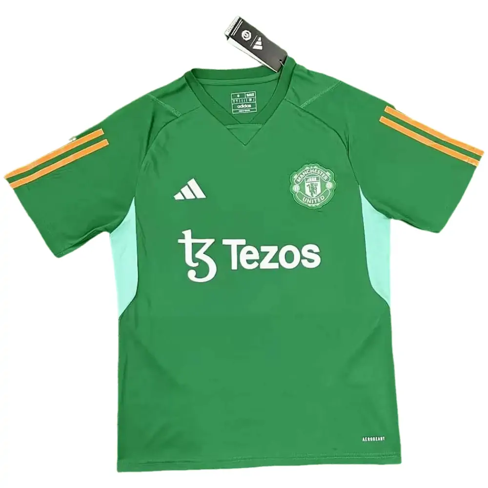 2023/24 Manchester United Training Wear Green Football Shirt 1:1 Thai Quality