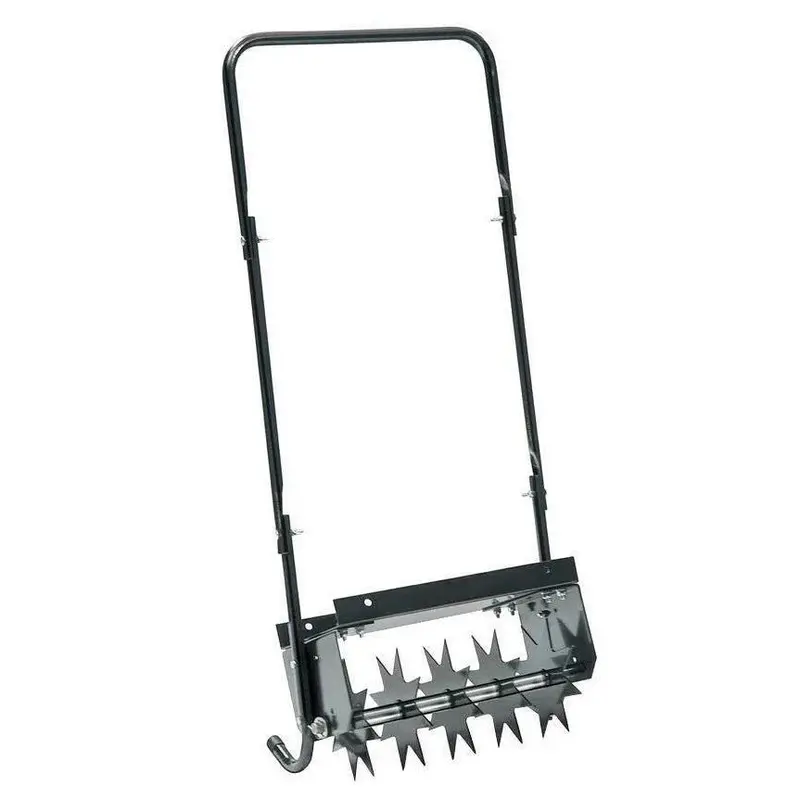 16-Inch Manual Lawn Spike Aerator – Ergonomic Push-Style Core Aerator with Comfort Grip Handle for Soil Aeration