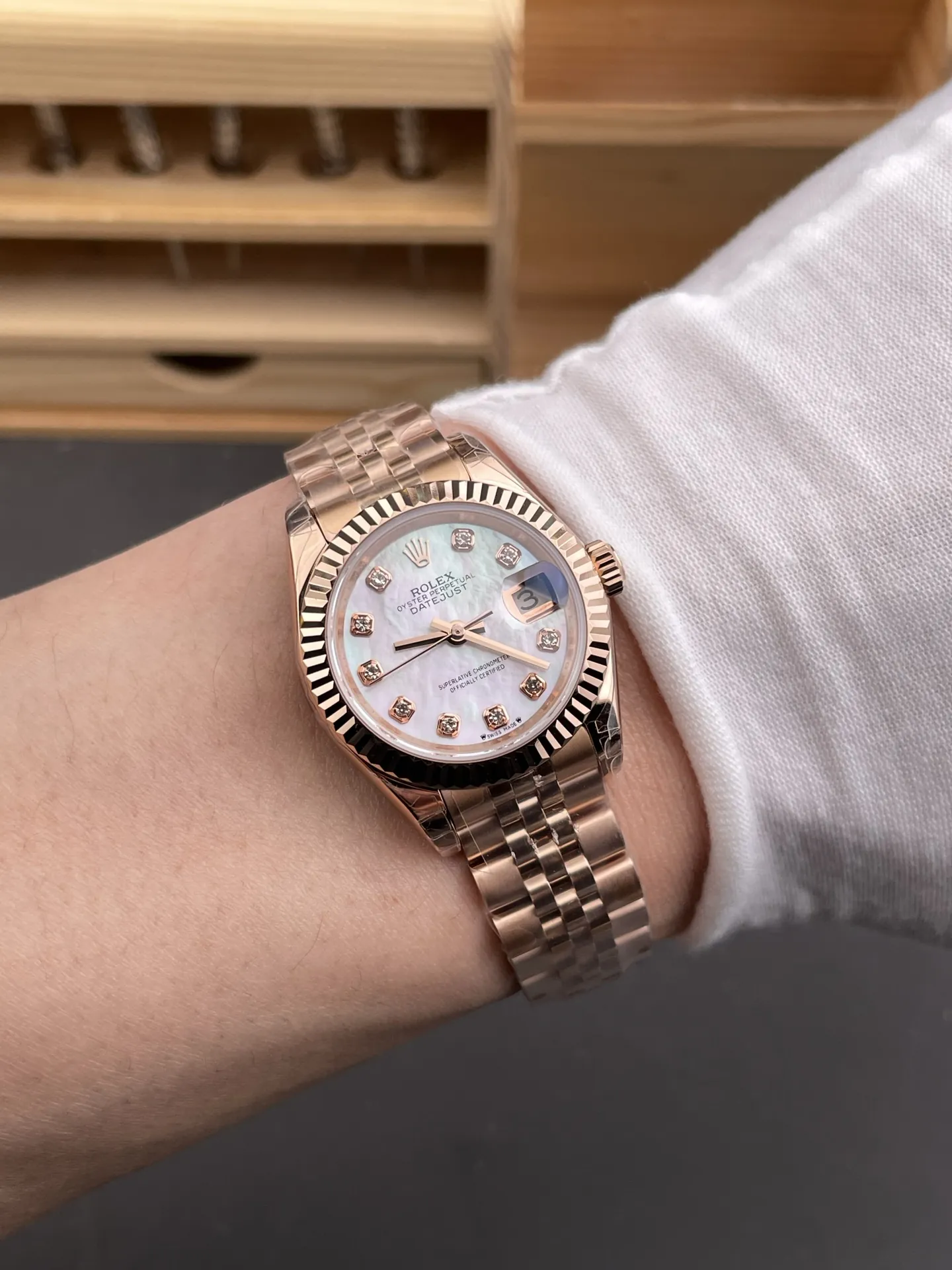 Rolex Datejust Rose Gold Ladies 28mm