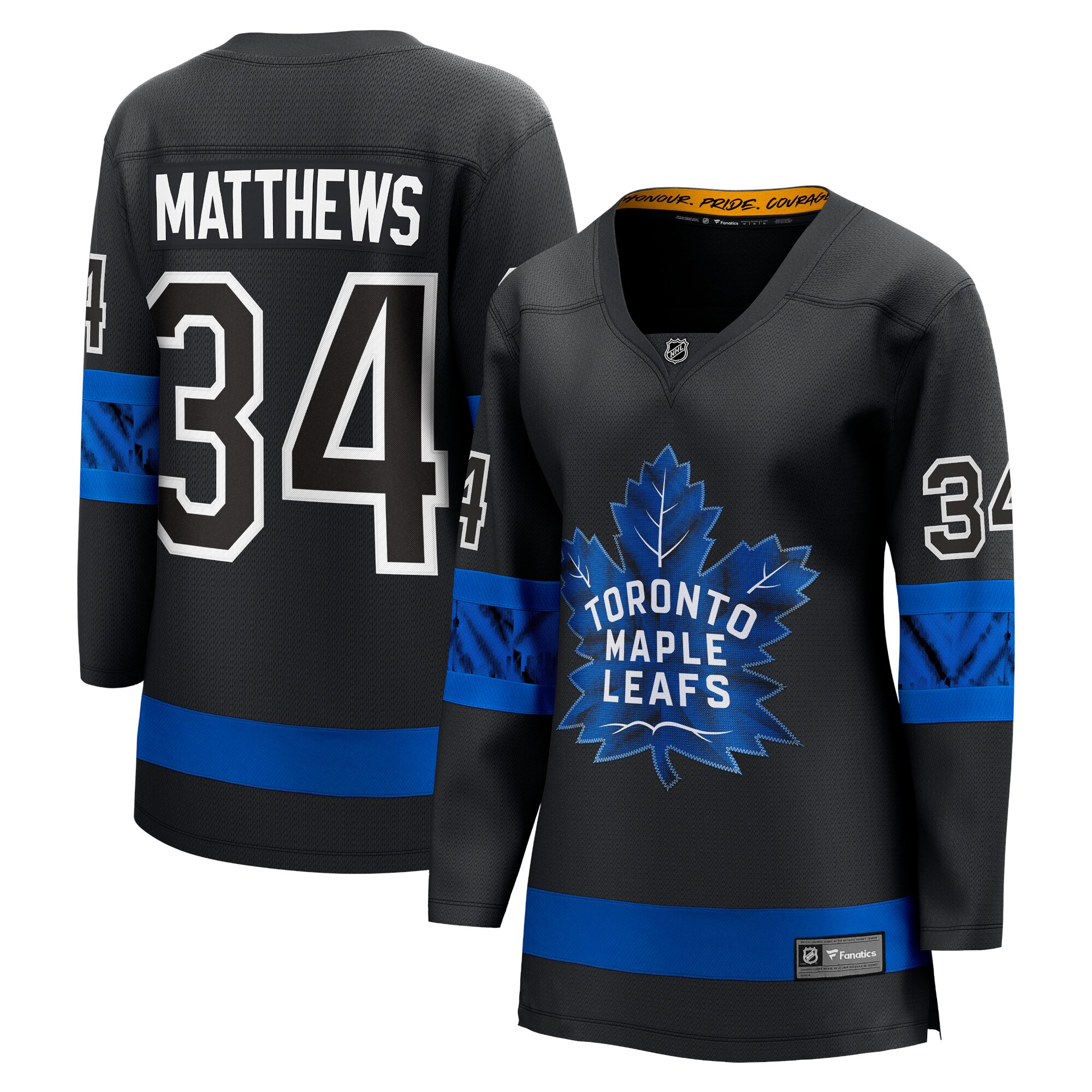 Auston Matthews Toronto Maple Leafs Fanatics Women’s Alternate Premier Breakaway Reversible   Jersey – Black