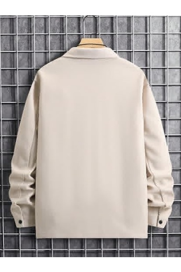 Men's Casual Flap Pocket Button Front Long Sleeve Jackets
