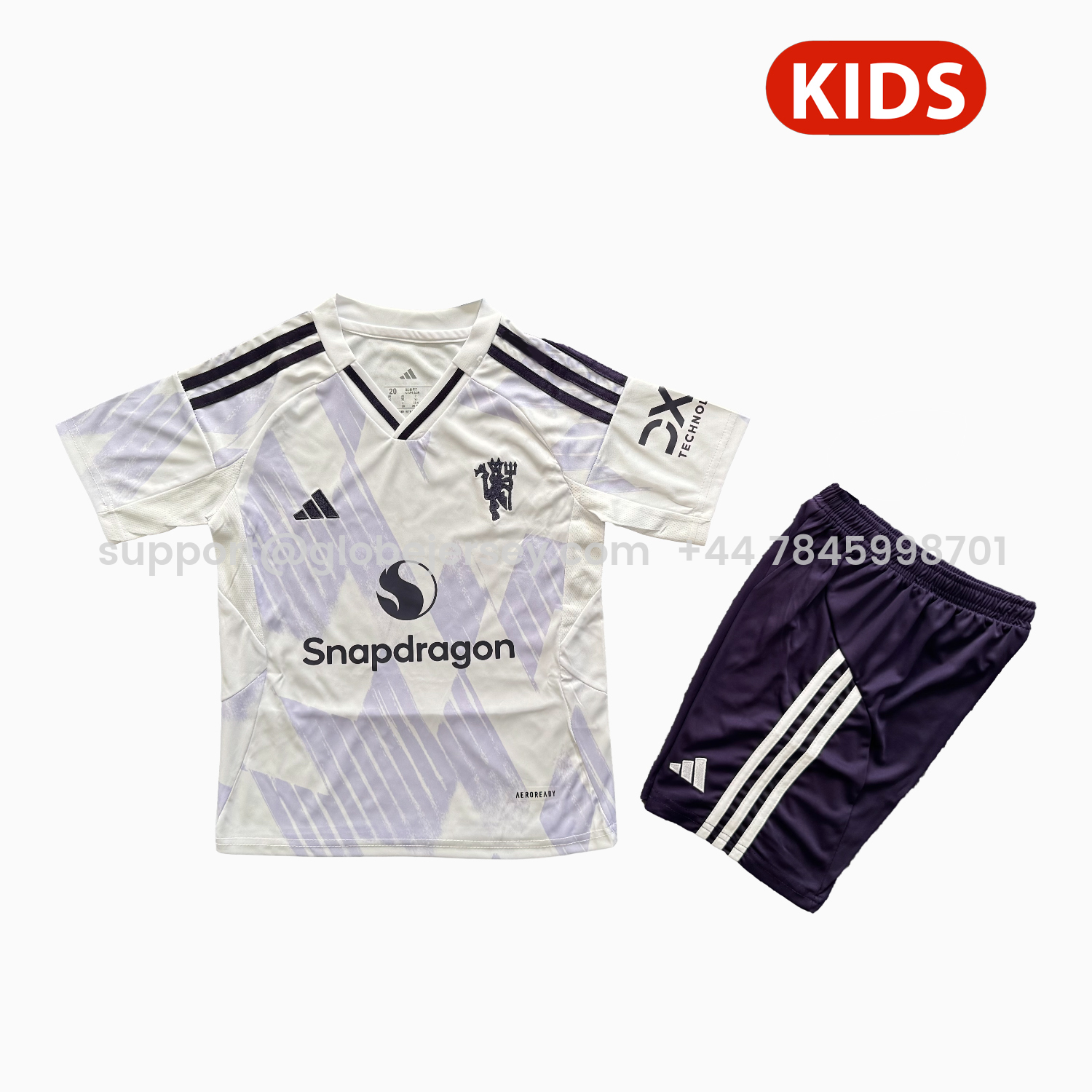 Manchester United 25-26 Away Kids Kit