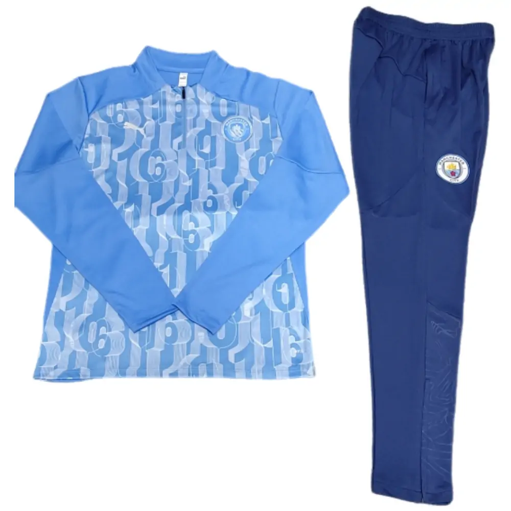 2024-25 New Season Manchester City Light Blue [Camouflage] Children's Training Suit