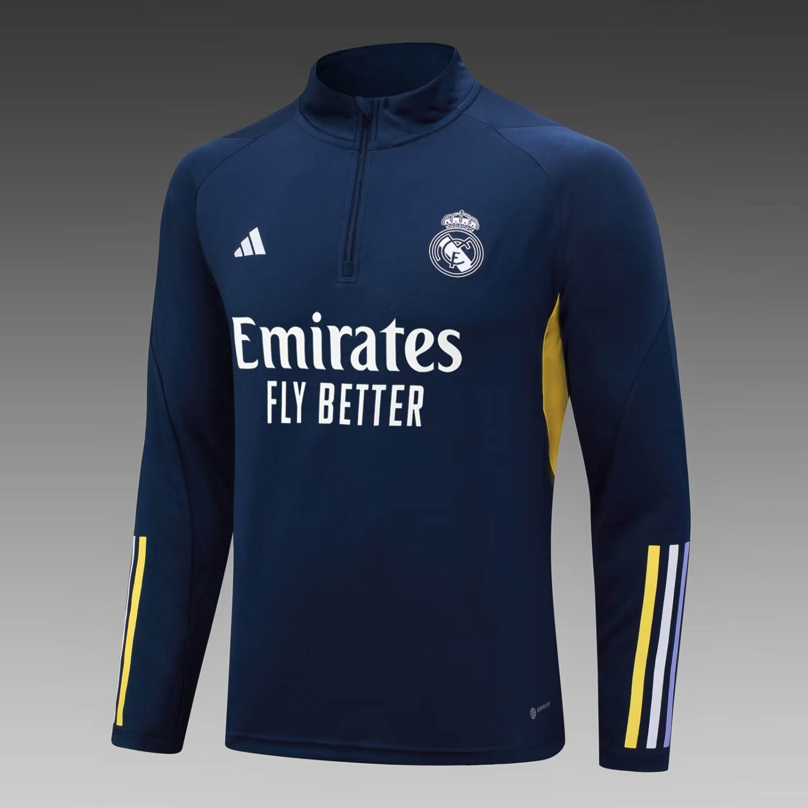 2023/24 Real Madrid Half-Pull Training Suit Blue Set