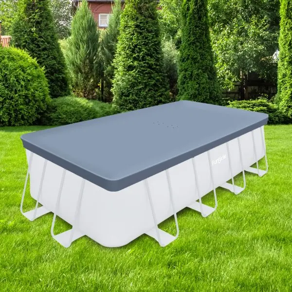 18-Foot Heavy-Duty Rectangular Pool Cover for Oasis & Activity Pools – Gray
