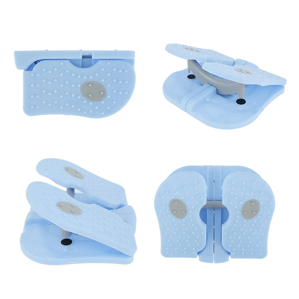 Littleduckling Mini Stepper Under Desk Pedal Exerciser Stair Stepper Folding Foot Peddle Physical Therapy Portable Fitness Stovepipe Relieves Varicose Veins(Sky Blue)