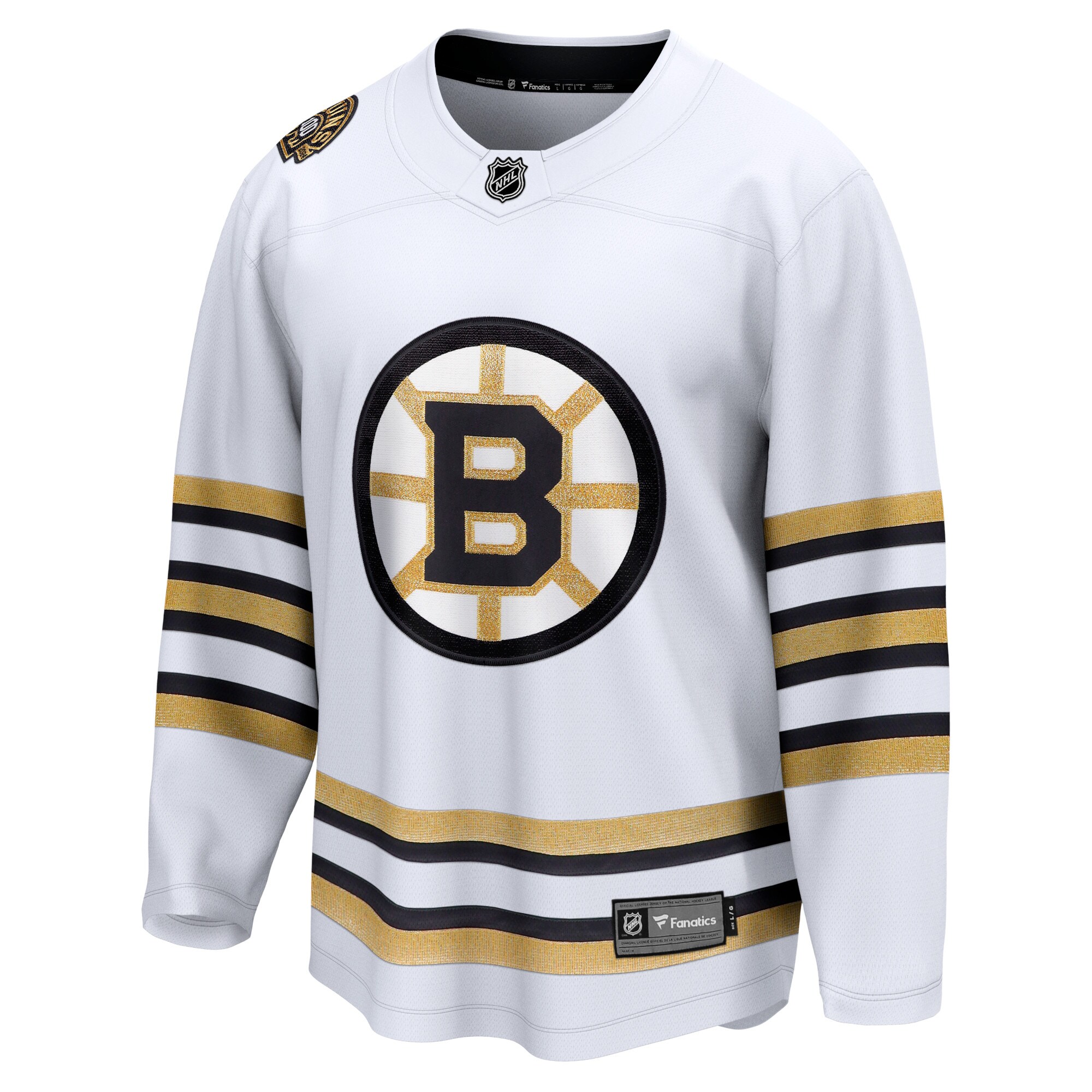 Boston Bruins Fanatics 100th Anniversary Premier Breakaway Jersey – White