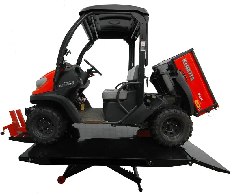 1500-LB Air-Powered Motorcycle & ATV Lift Table – 48-Inch Wide with Side Extensions and 2-Year Warranty