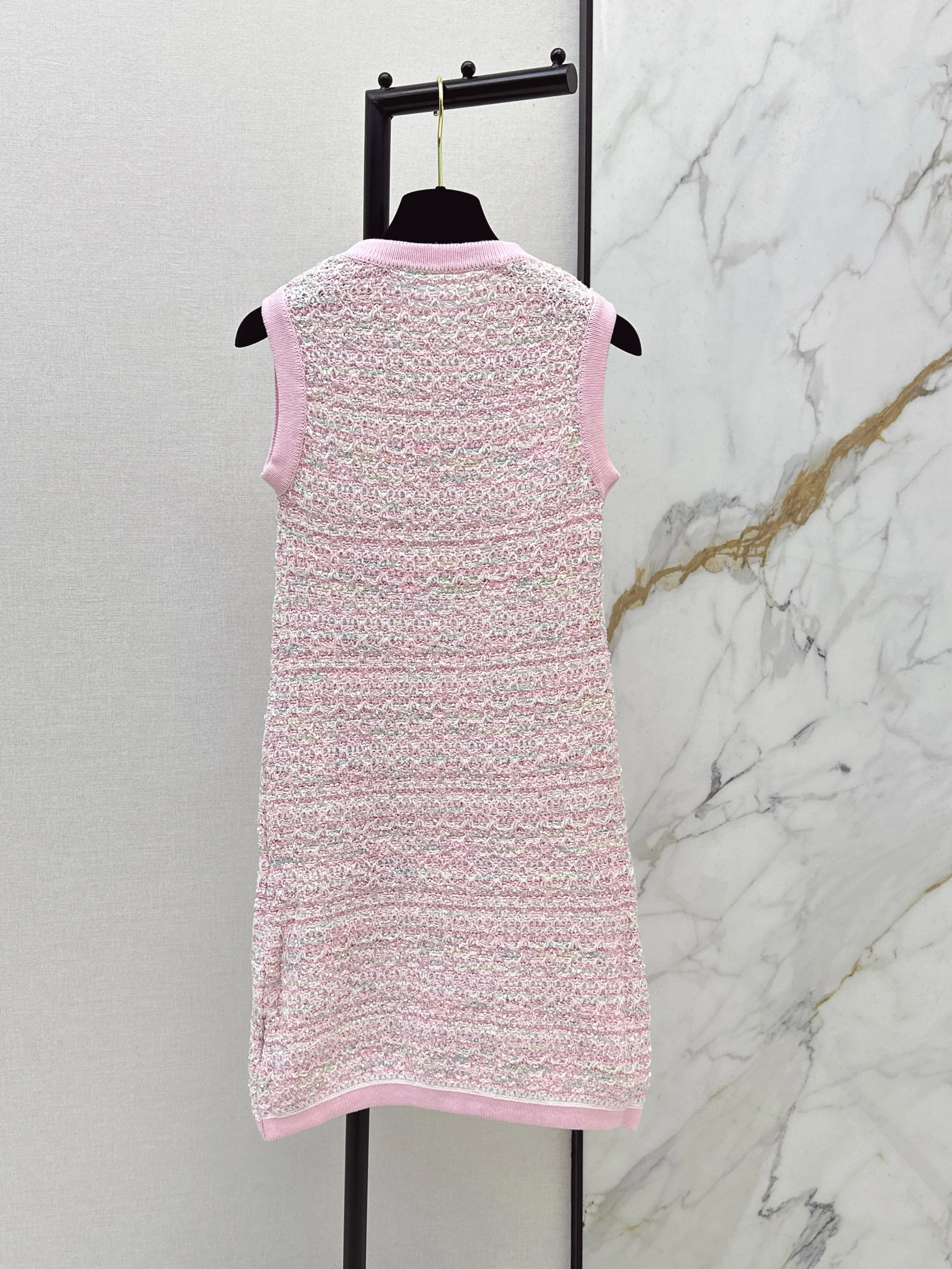 26SS New Knitted Vest Dress