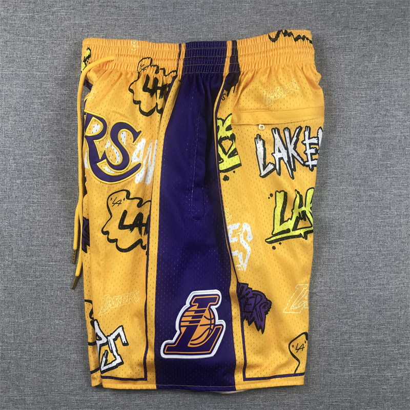 Pocket Pants Lakers Graffiti Yellow