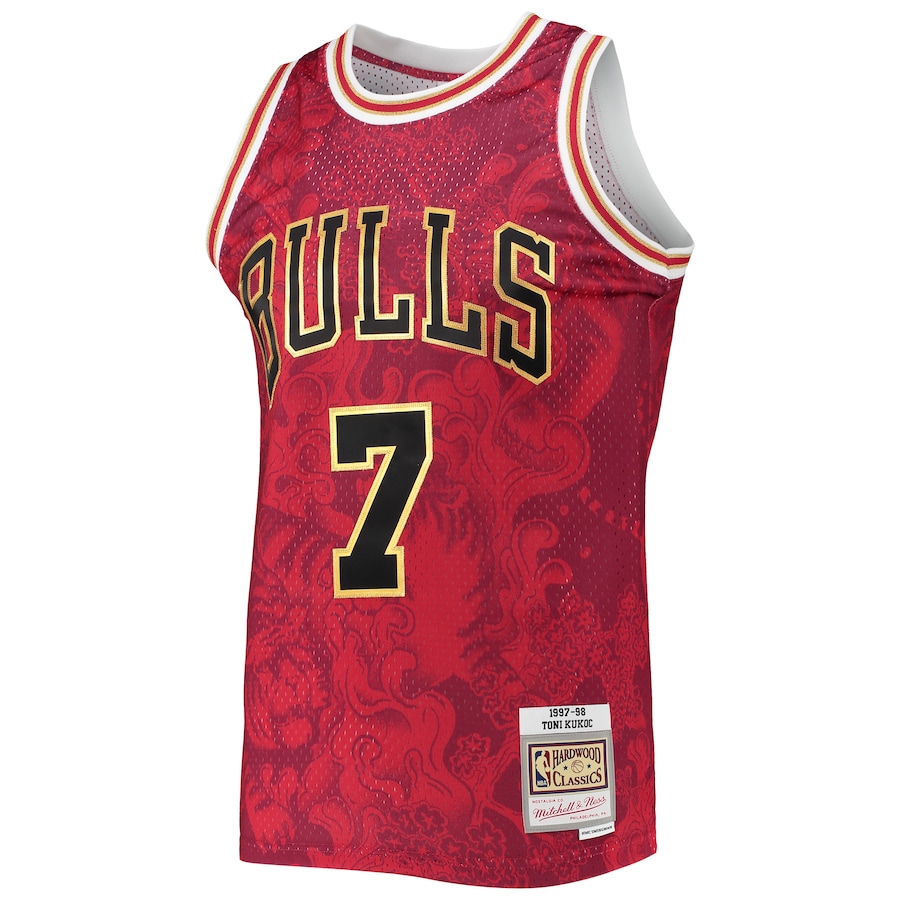 Toni Kukoc Chicago Bulls Mitchell & Ness Hardwood Classics 1997/98 Lunar New Year Swingman Jersey - Red