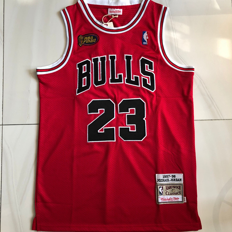 Bulls 23#AU dense red 97-98 championship