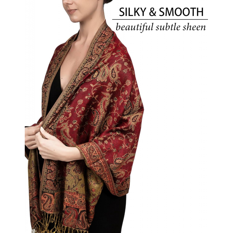 Reversible Paisley Pashmina Rave Scarf