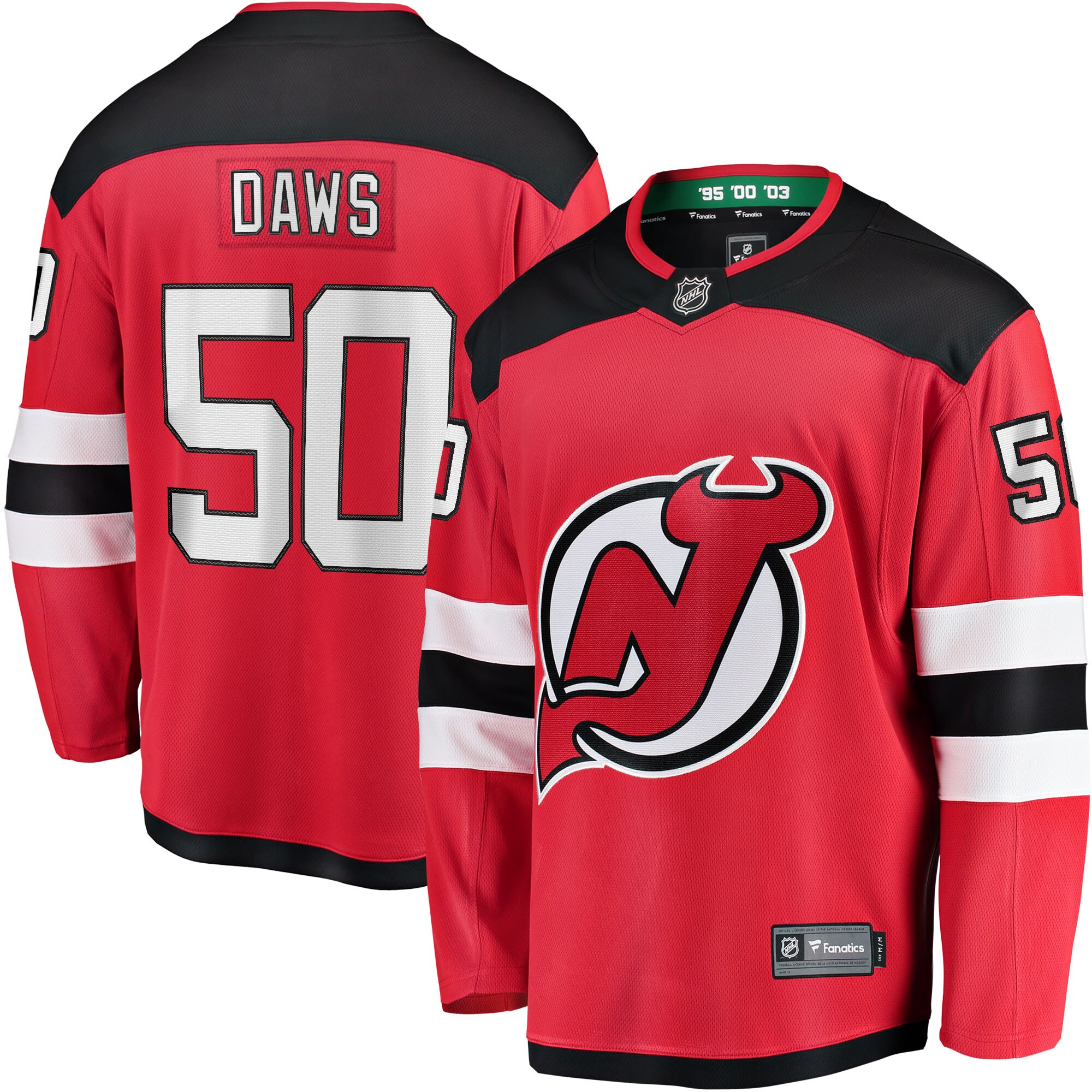 Nico Daws New Jersey Devils Fanatics Home Breakaway   Jersey – Red