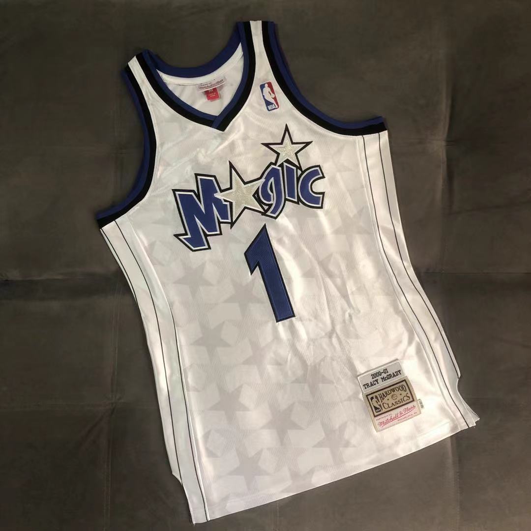 Magic 1# McGrady 00-01 AU Player Edition Retro MN Secret Show Jersey - White