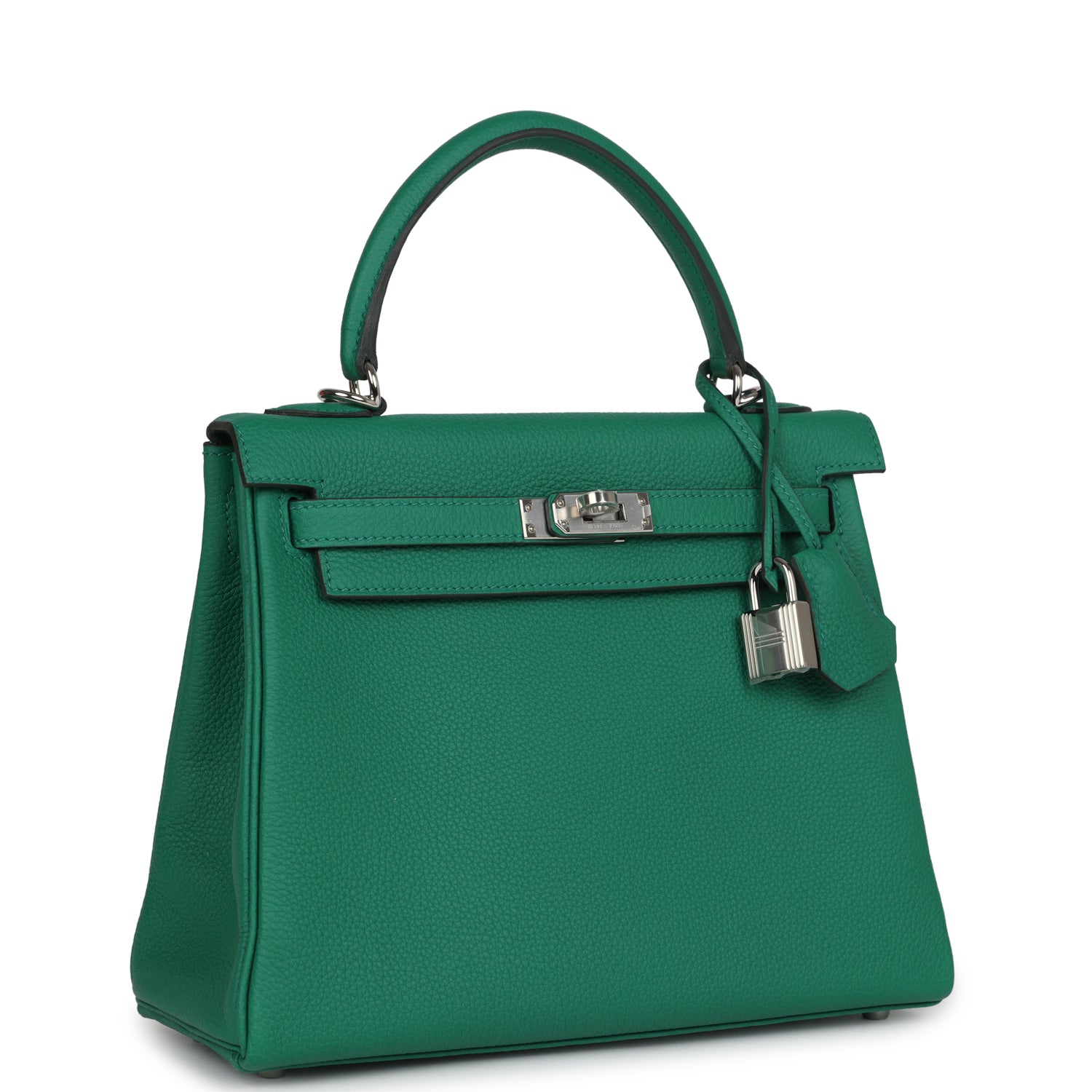 Kelly Retourne 25 Vert Vertigo Togo Palladium Hardware