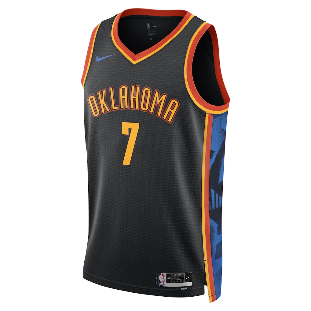 Unisex Oklahoma City Thunder Chet Holmgren Black 2024/25 Swingman  Jersey - City Edition