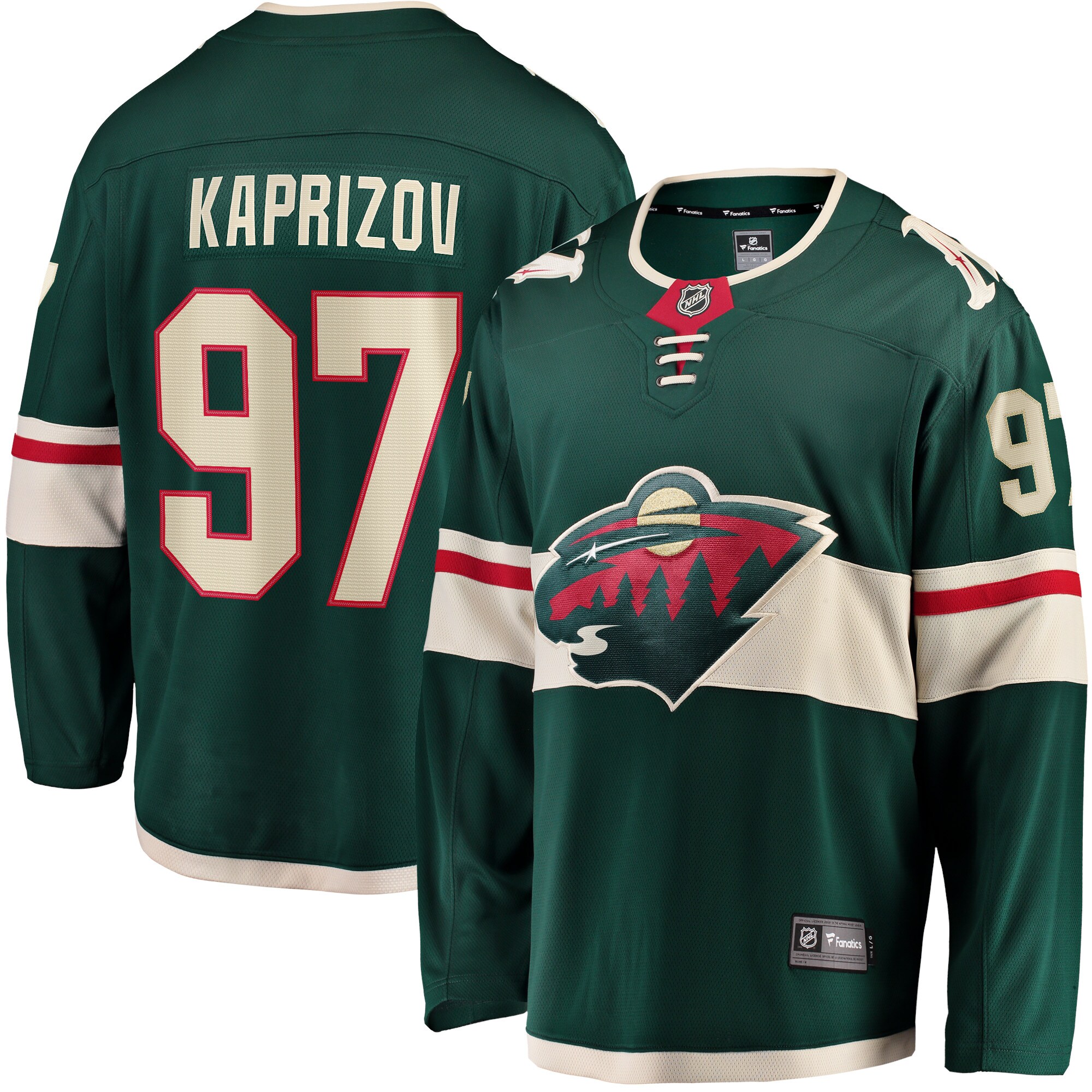 Kirill Kaprizov Minnesota Wild Fanatics Home Breakaway Replica Jersey – Green