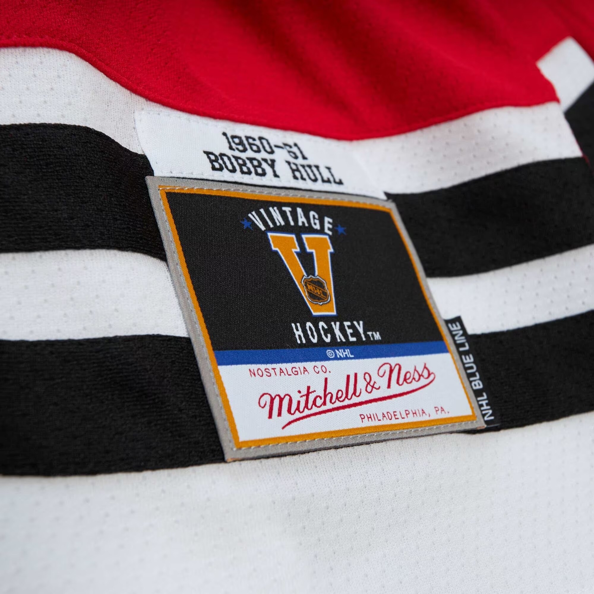 Bobby Hull Chicago Blackhawks Mitchell & Ness  1960/61 Blue Line   Jersey – Red