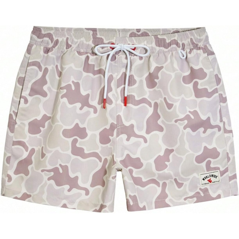 Men's Camo Swim Trunks with Drawstring