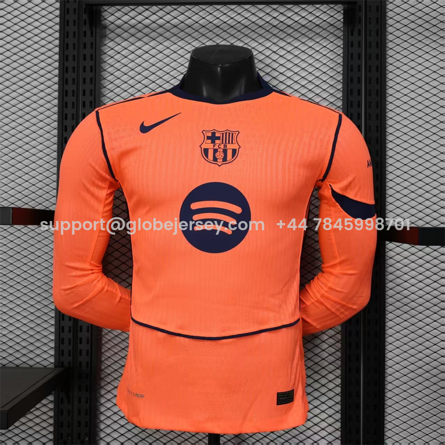 Barcelona 25-26 Third Orange Long Sleeves Jersey - Player Version