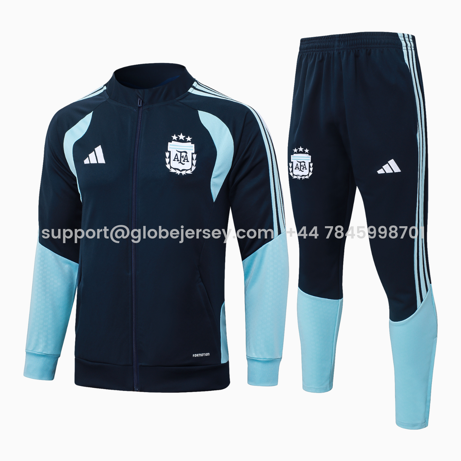 Argentina 25-26 Windbreaker Training Set - Dark Blue Top and Pants