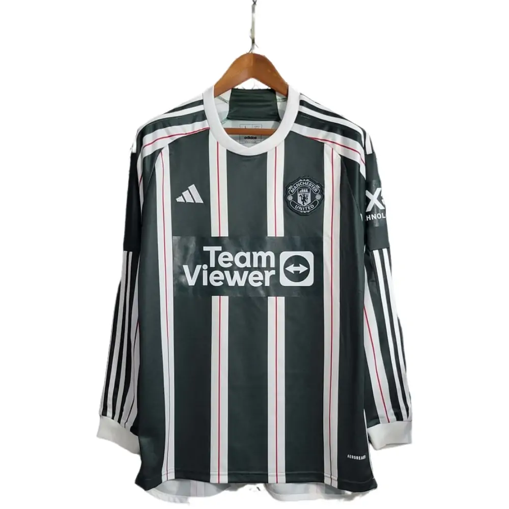 2023/2024 Long Sleeve Manchester United Away Football Shirt 1:1 Thai Quality - Fans Edition