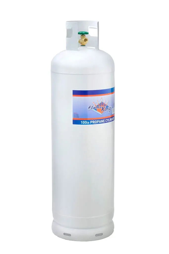 100 lb DOT-Certified Steel Propane Tank – OPD Valve. Rust-Resistant for Grills & Heaters