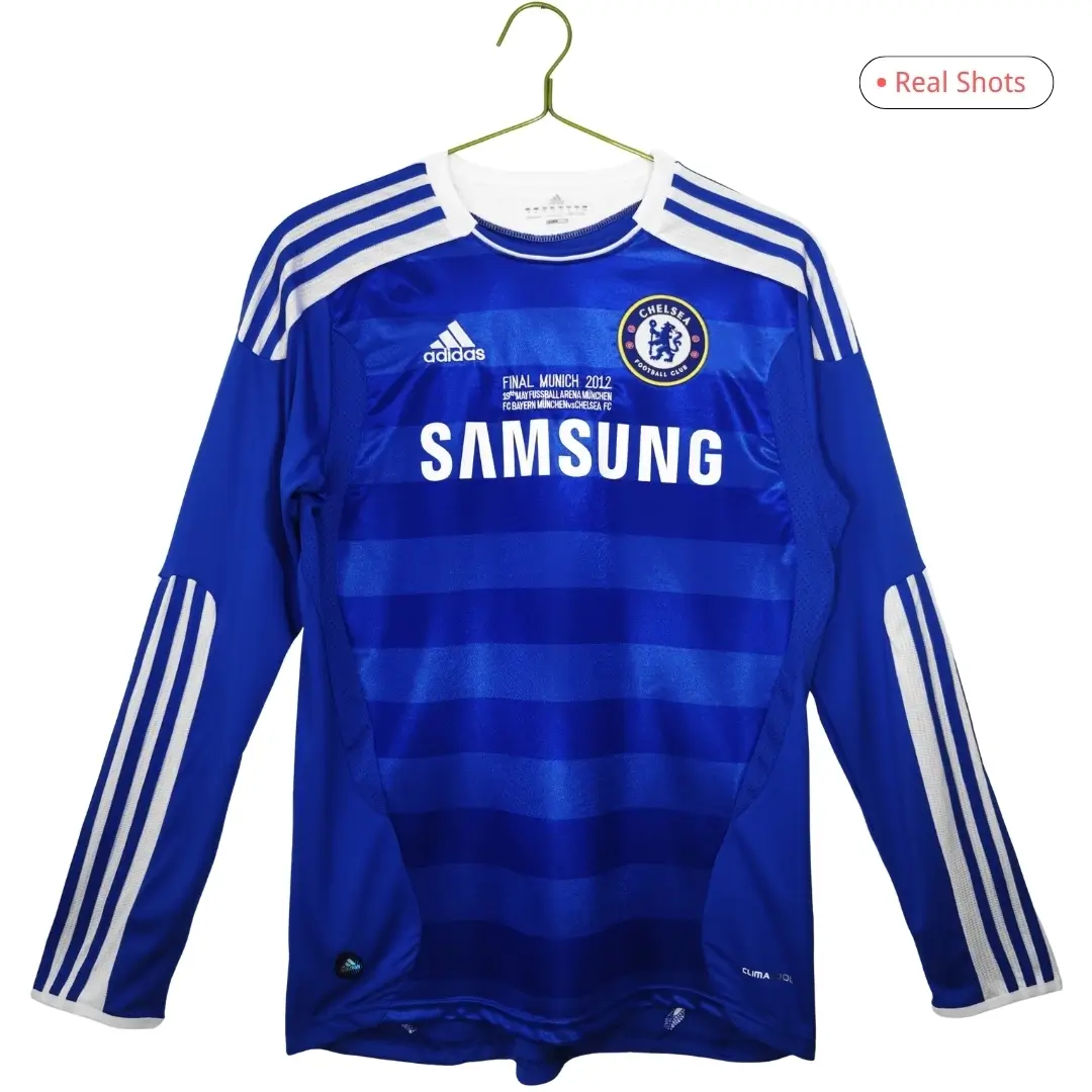Retro Chelsea 2011/12 Home Long Sleeve Soccer Jersey - UCL