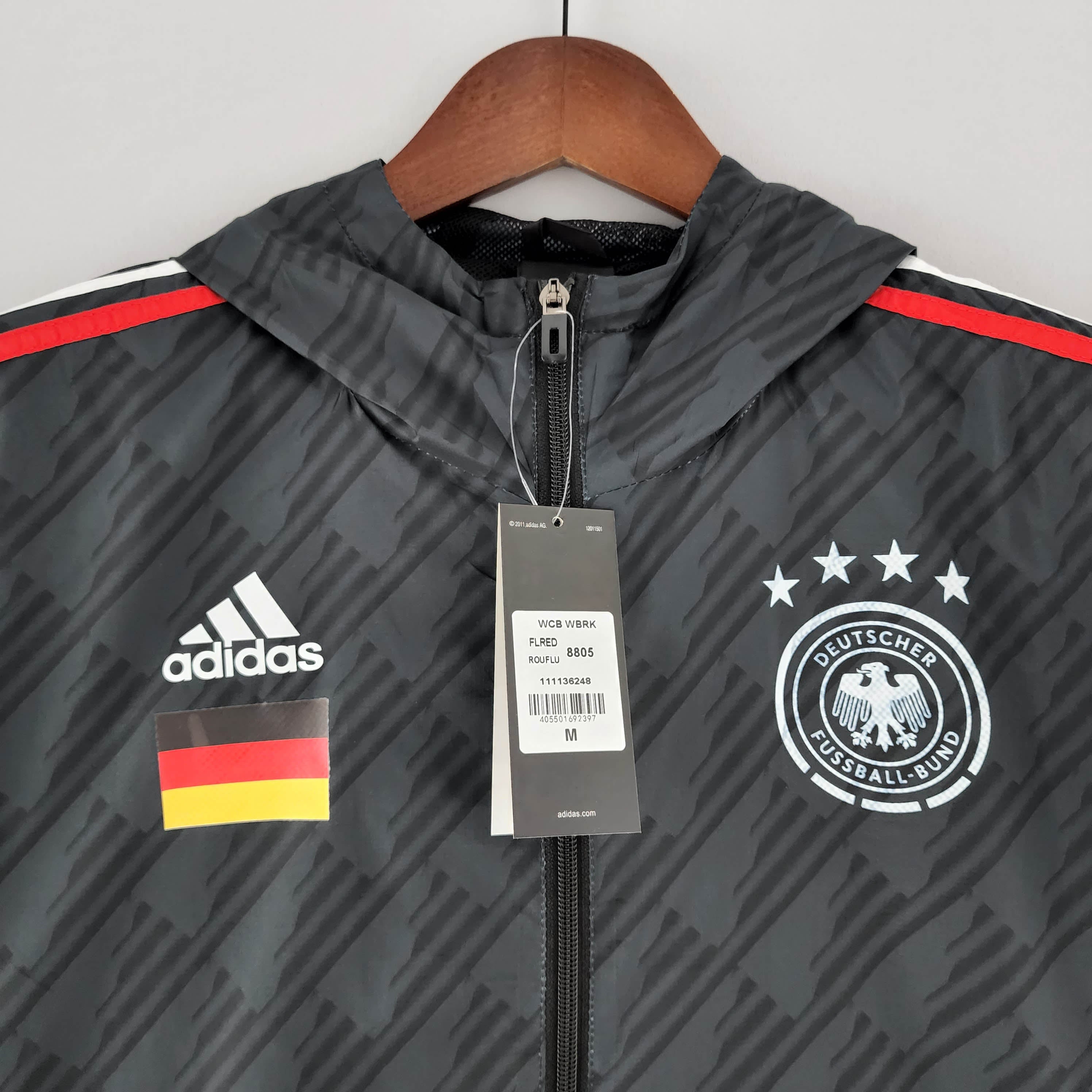 2022 Germany Windbreaker Black Red And White Edge