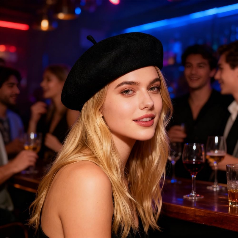 Classic French Beret Hat 10.6 Inch Width Winter