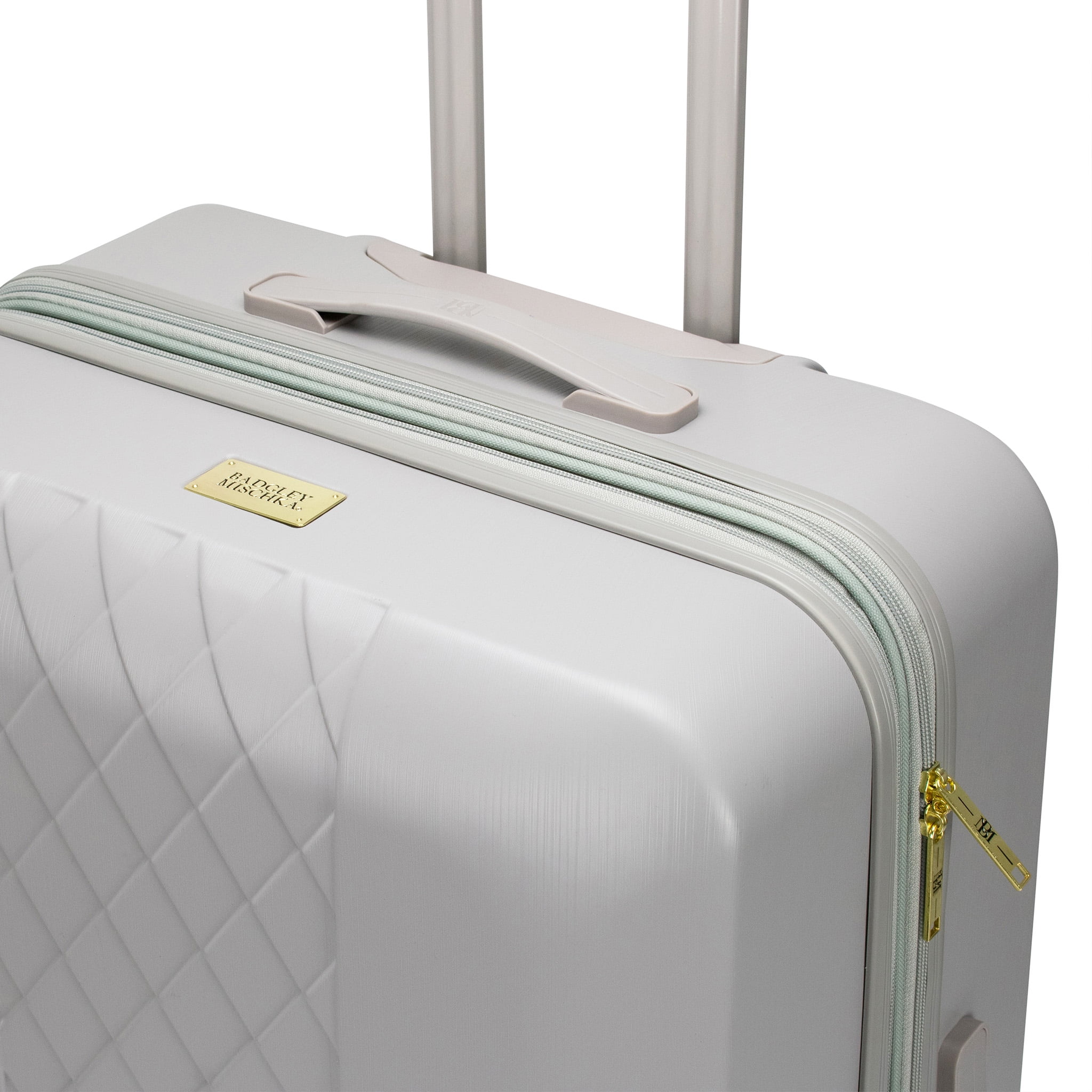 BADGLEY MISCHKA Diamond 3 Piece Expandable Luggage Set (Black)