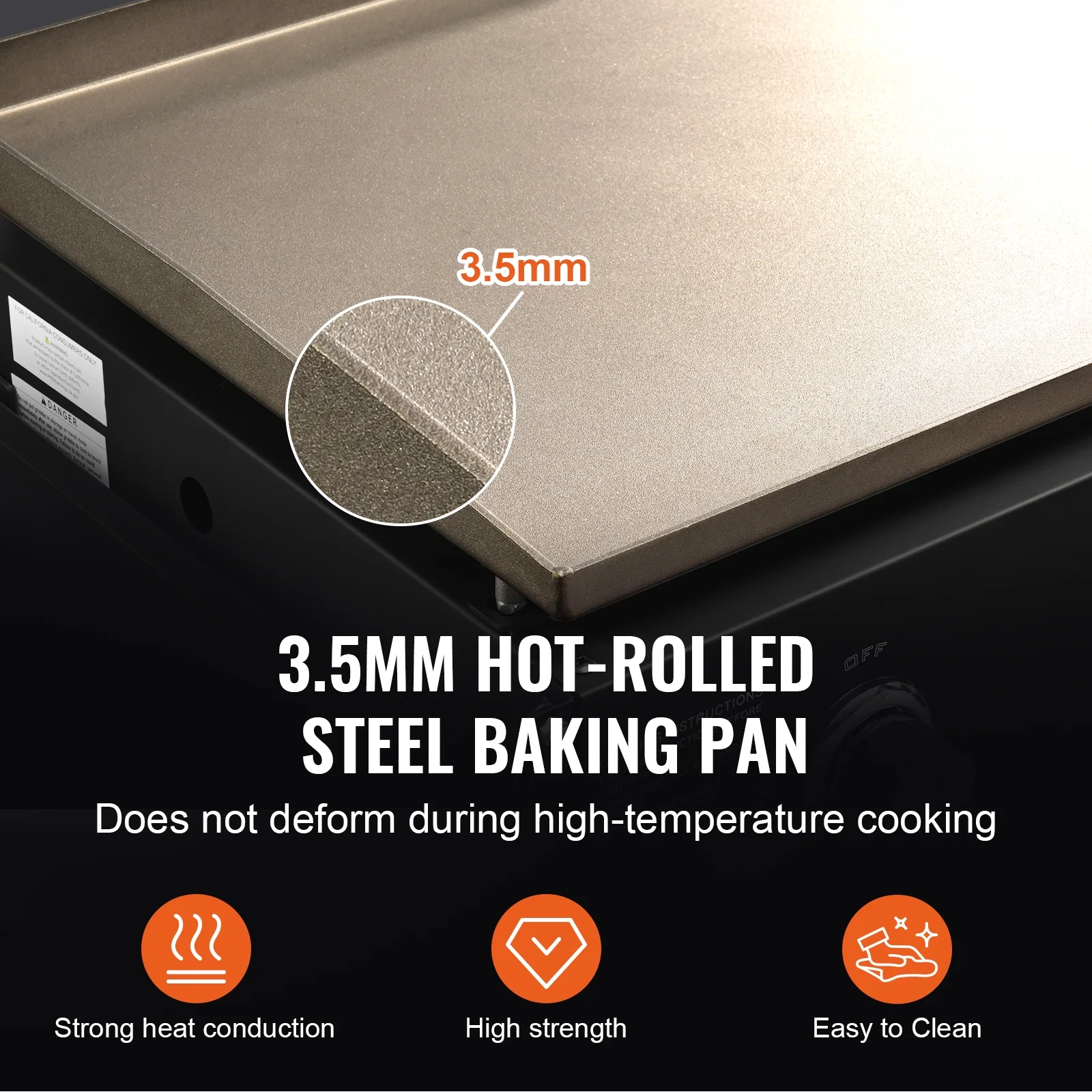 KFFKFF Professional Griddle with Cart, 36