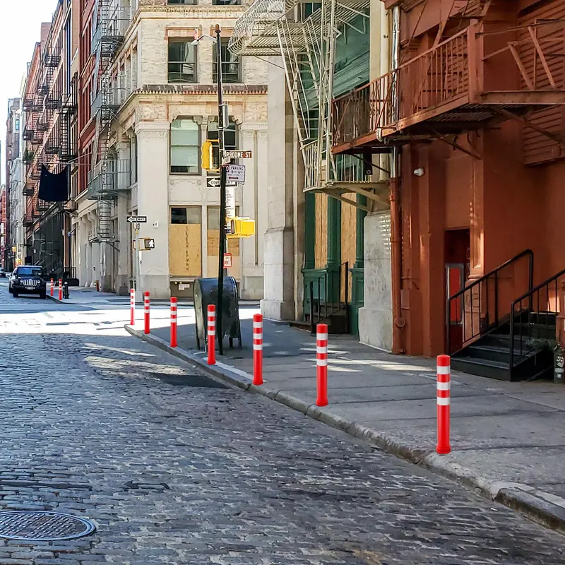 10-Pack High-Visibility Traffic Delineator Posts for Construction Zones & Event Safety