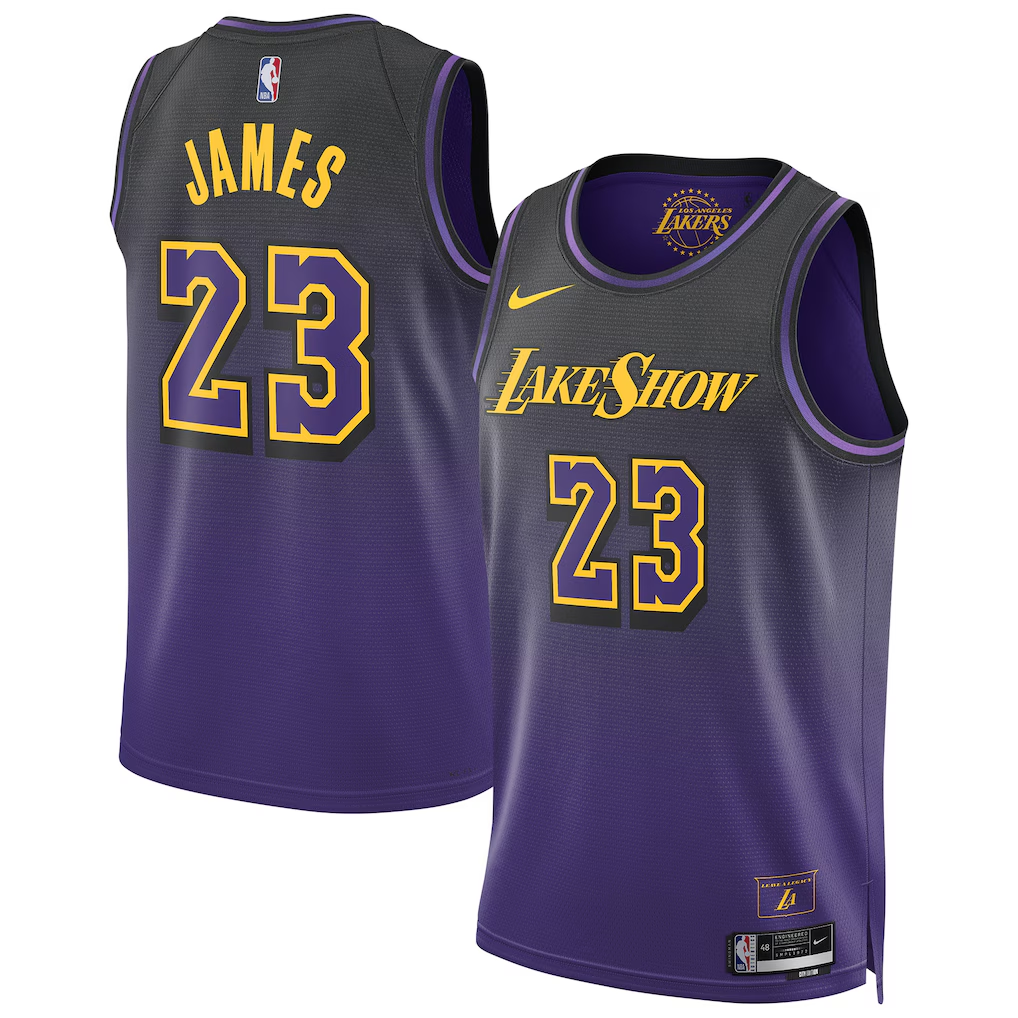 Los Angeles Lakers LeBron James Purple 2024/25 Swingman  Jersey - City Edition