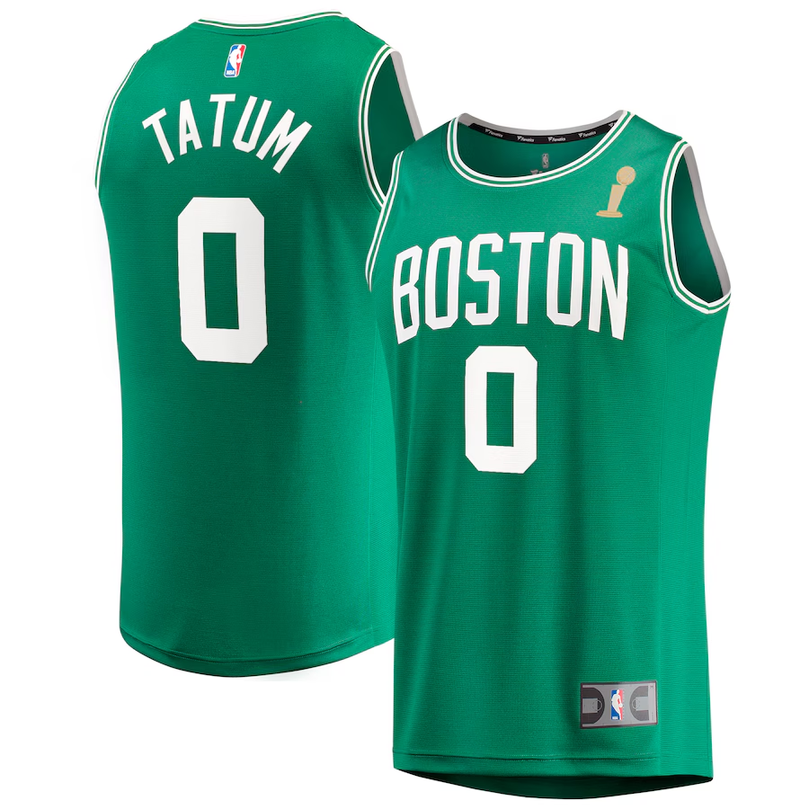 Boston Celtics Jayson Tatum Fanatics Kelly Green 2024 NBA Finals Champions Fast Break Replica  Jersey