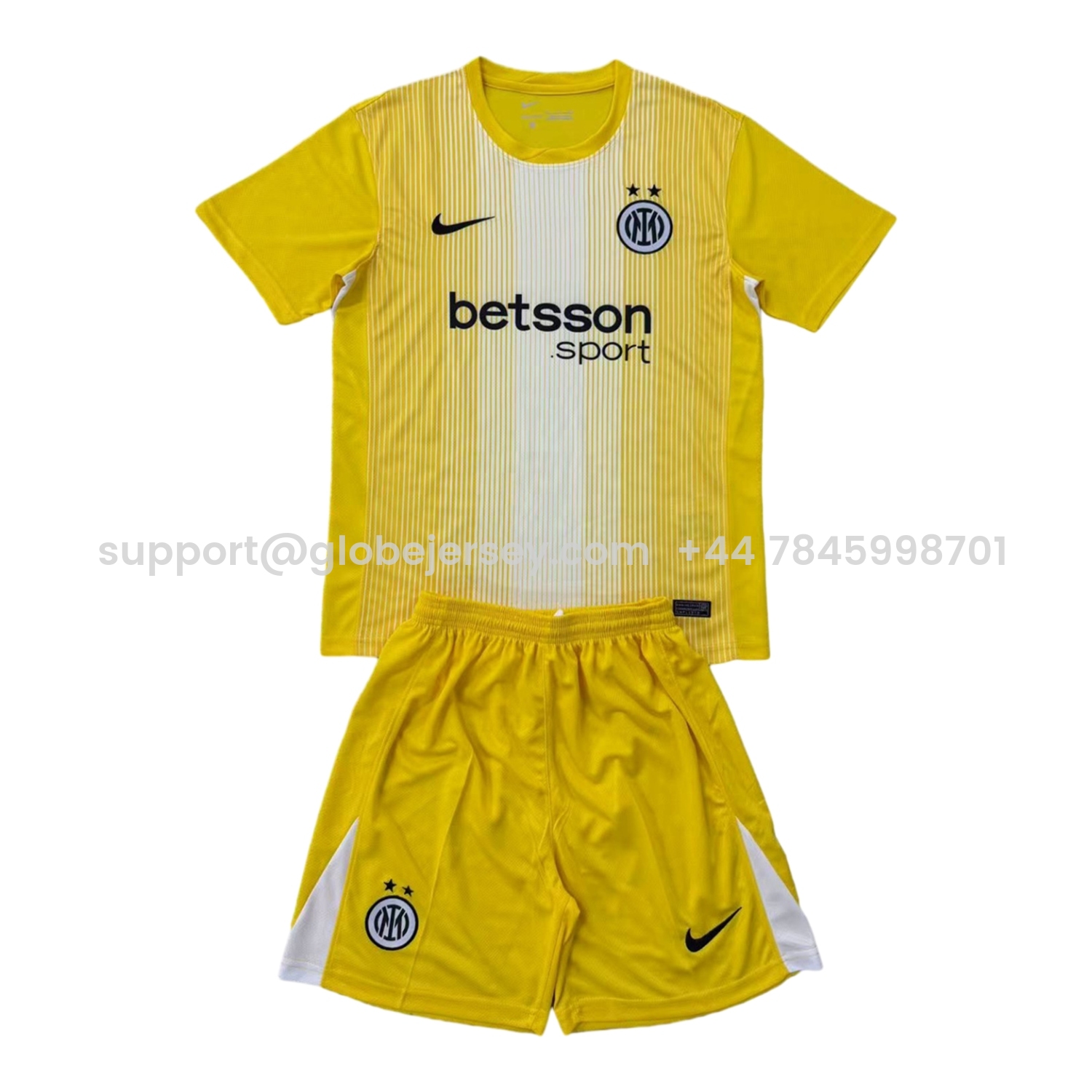 Inter Milan 25-26 Yellow Goalkeeper Men's Adult Jersey Set - Fans Version