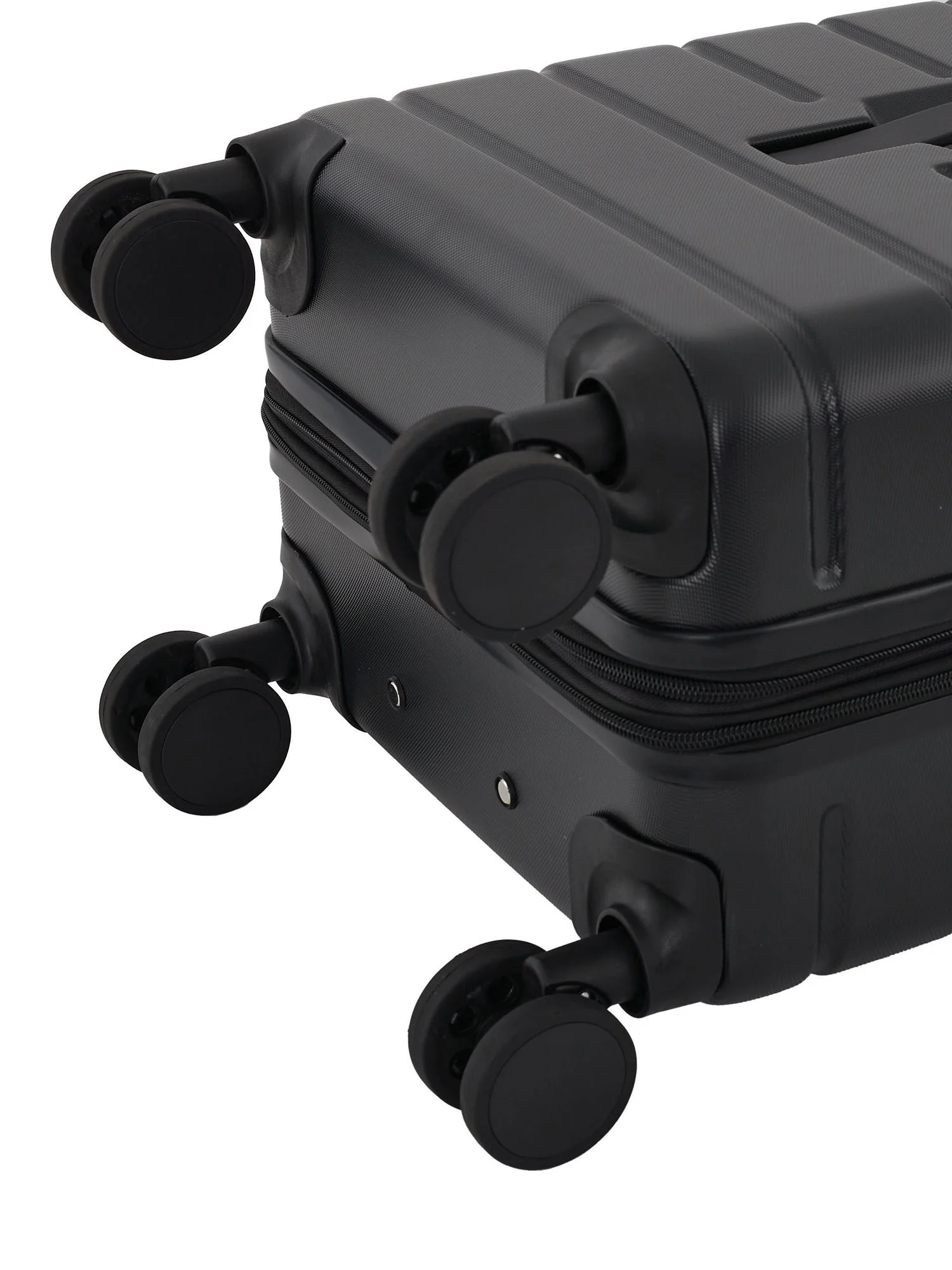 Wrangler 4-Piece 8-Wheel Expandable Hard Side Trunk-Style Luggage Set - Black