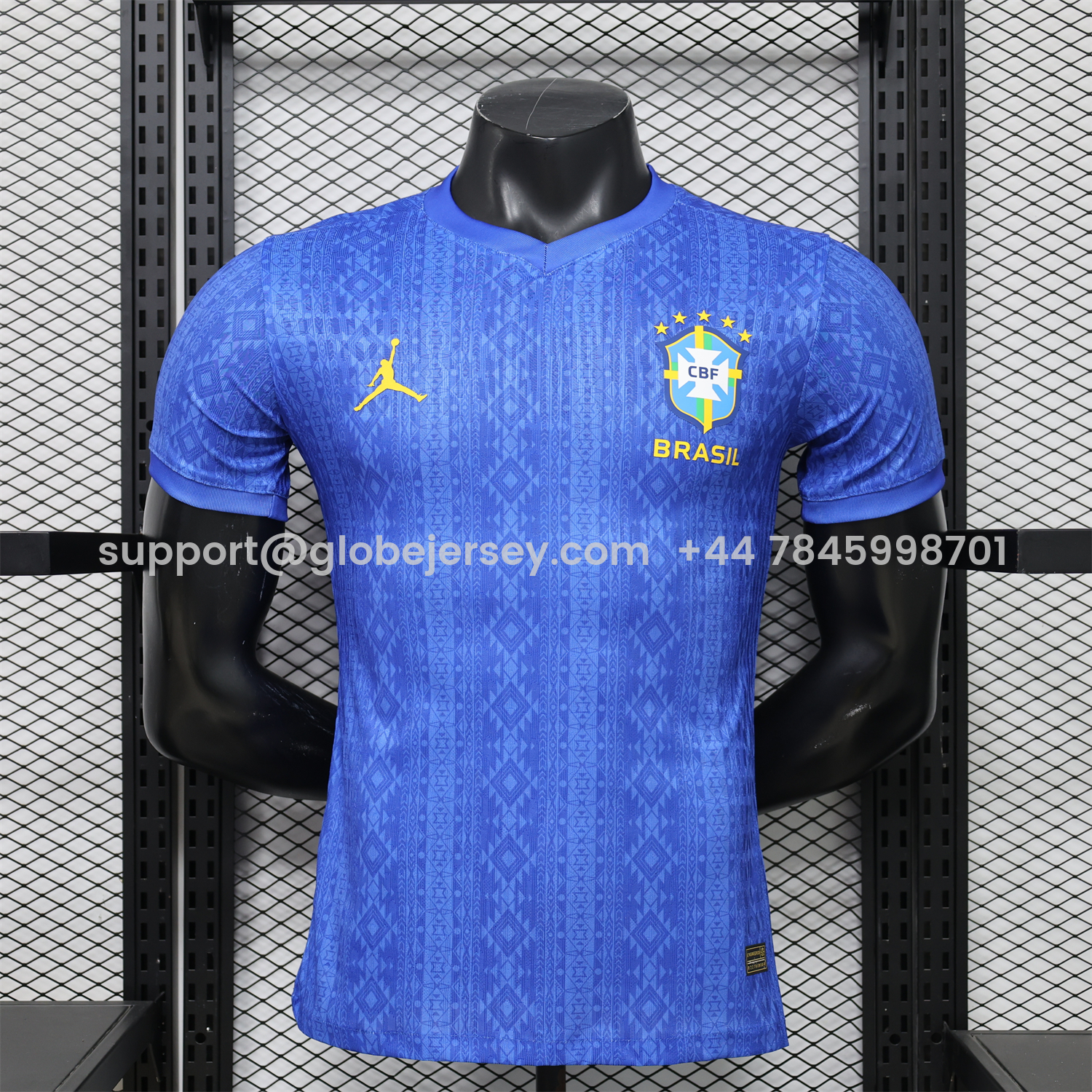 Brazil 2026 Diamond Texture Blue Special Jersey - Player Version