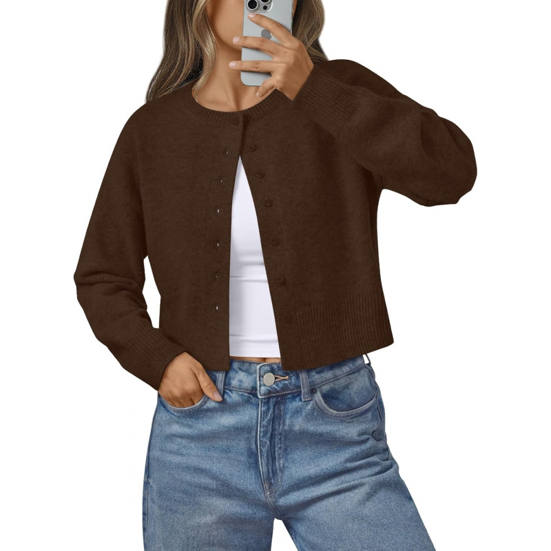 Women's Lightweight Cardigan Cropped Knit Fall Cute Sweaters 2026