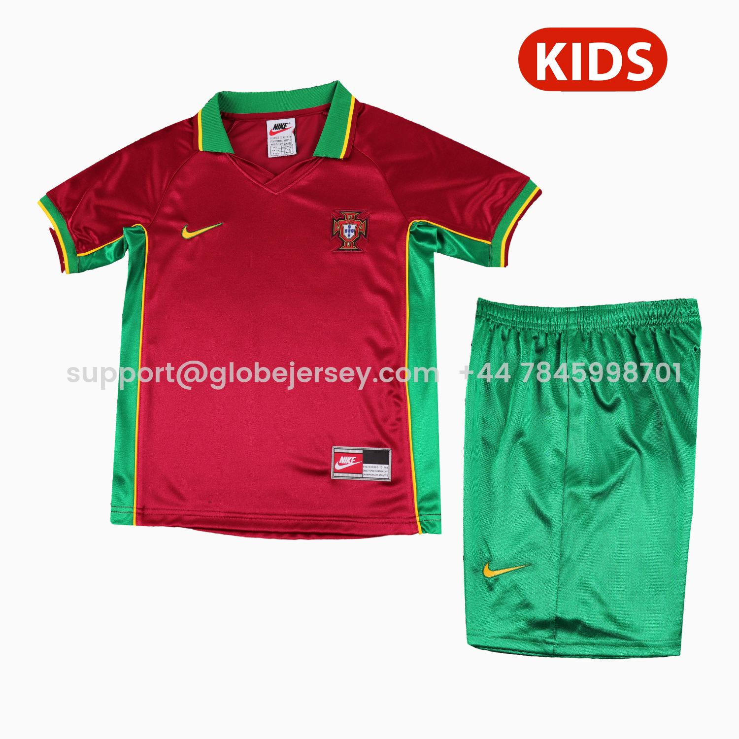 Retro Portugal 1998 Home Kids Kit