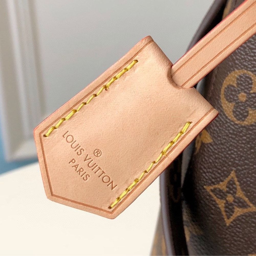 [Premium Quality] – Louis Vuitton Montaigne MM Monogram Coated Canvas Brown 13 Inches M41056