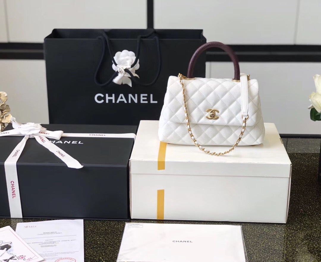 [10A] Chanel Flap Bag With Top Handle Bag