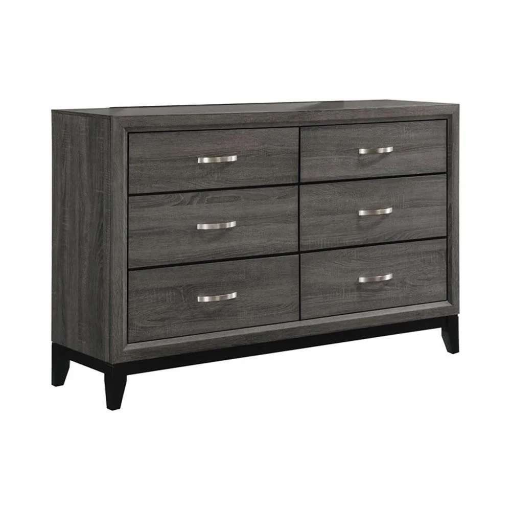 Watson 4-piece Twin Panel Bedroom Set Grey Oak