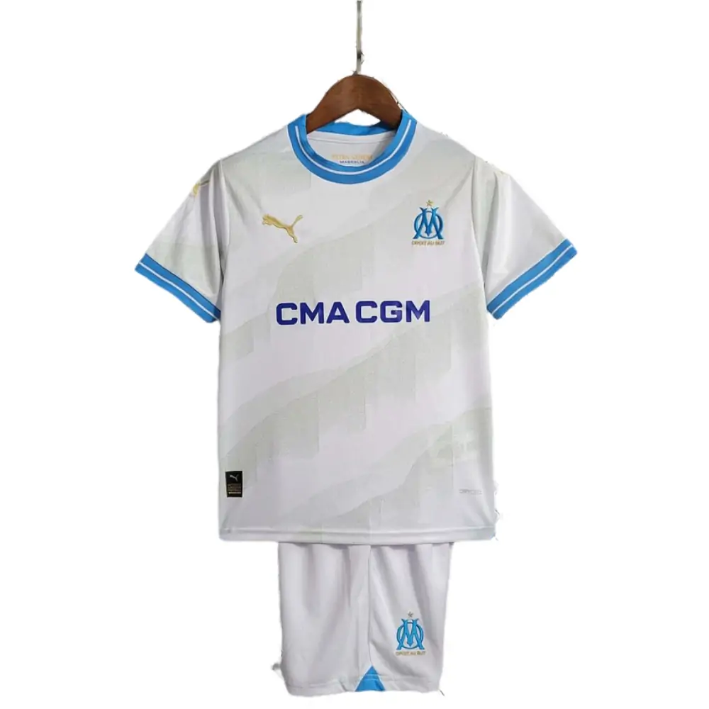 2023/2024 Olympique de Marseille Home  Football Shirt 1:1 Thai Quality Kids Size